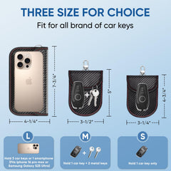 TICONN Faraday bag back pocket with signal-blocking for keys