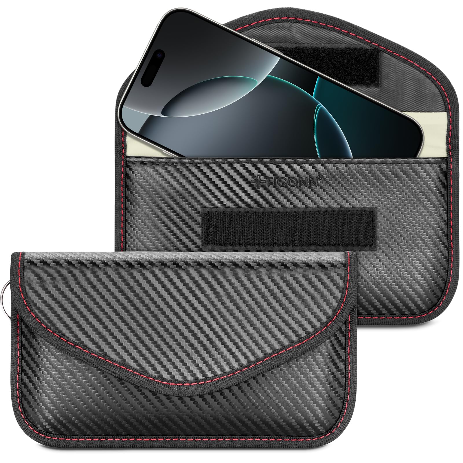 TICONN Faraday bag front pocket anti-radiation for cards and IDs