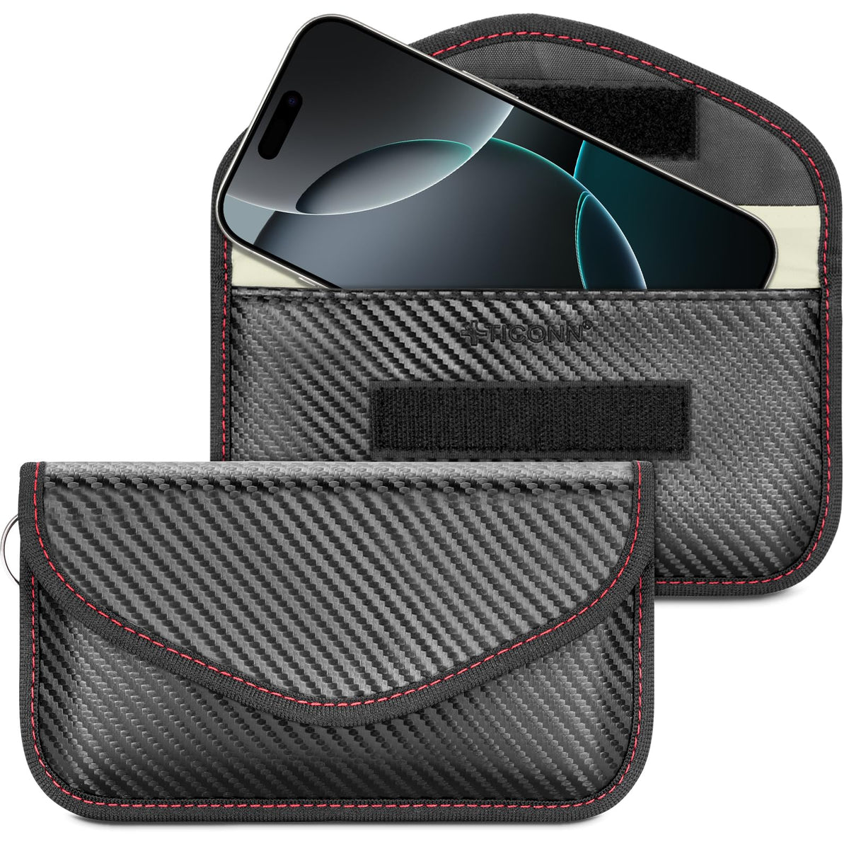 TICONN Faraday bag front pocket anti-radiation for cards and IDs