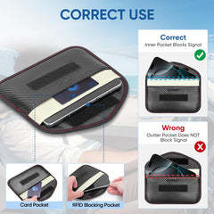 TICONN Faraday bag water-resistant carbon fiber texture surface