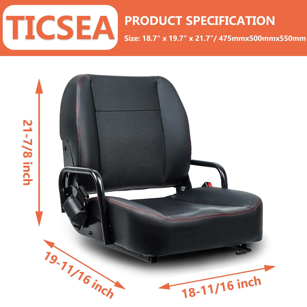 TICSEA universal forklift seat operator position switch illustrates safety monitoring feature.