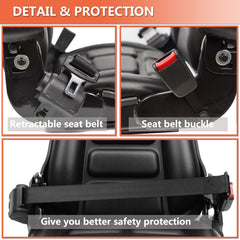 TICSEA universal forklift seat side view highlights ergonomic support for long shifts