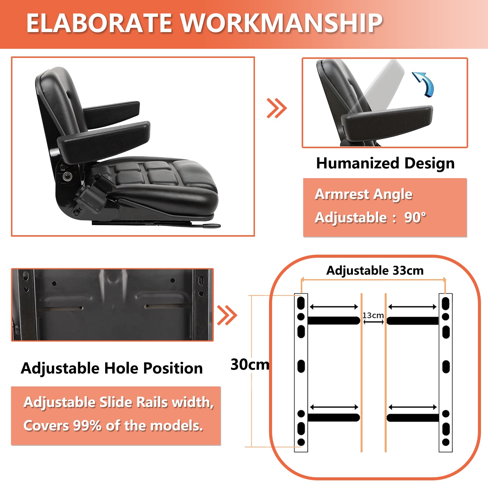 TICSEA micro switch closeup on seat demonstrates reliable safety feature