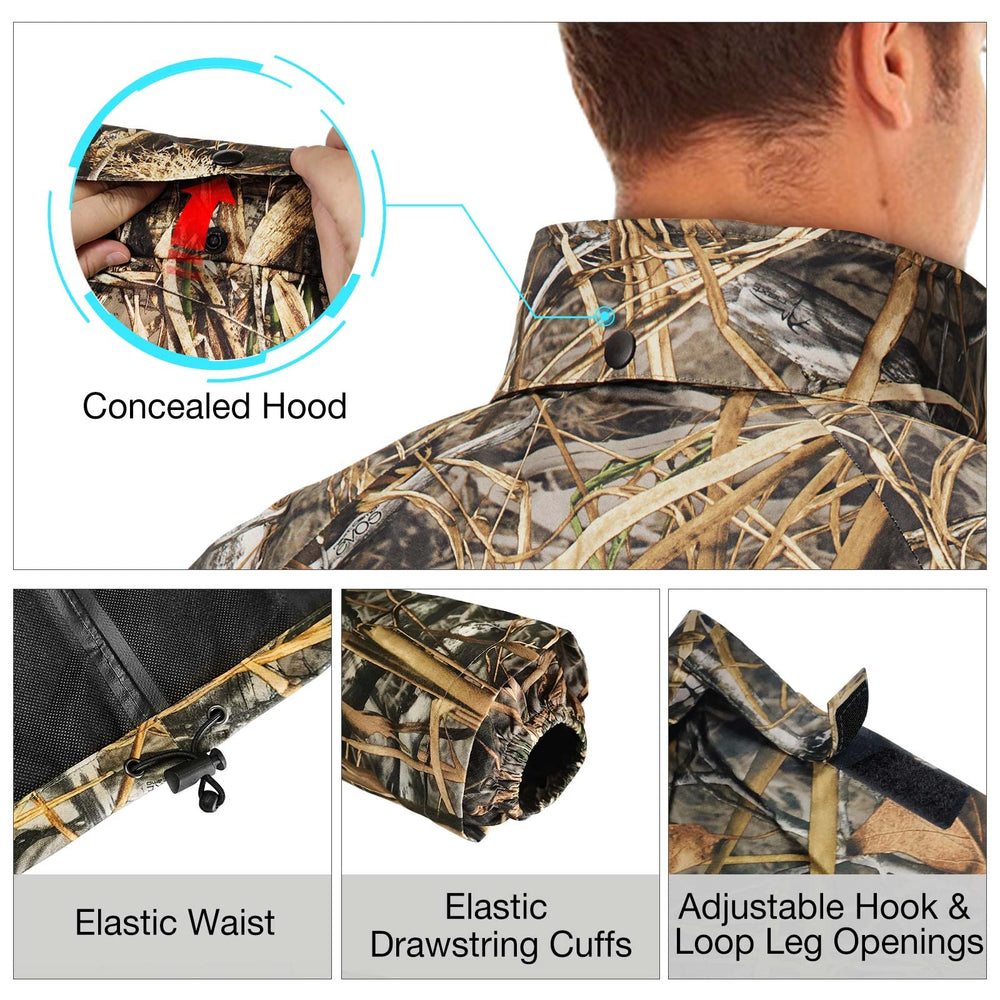 TIDEWE Next Camo Evos rainwear suited for outdoor adventures.