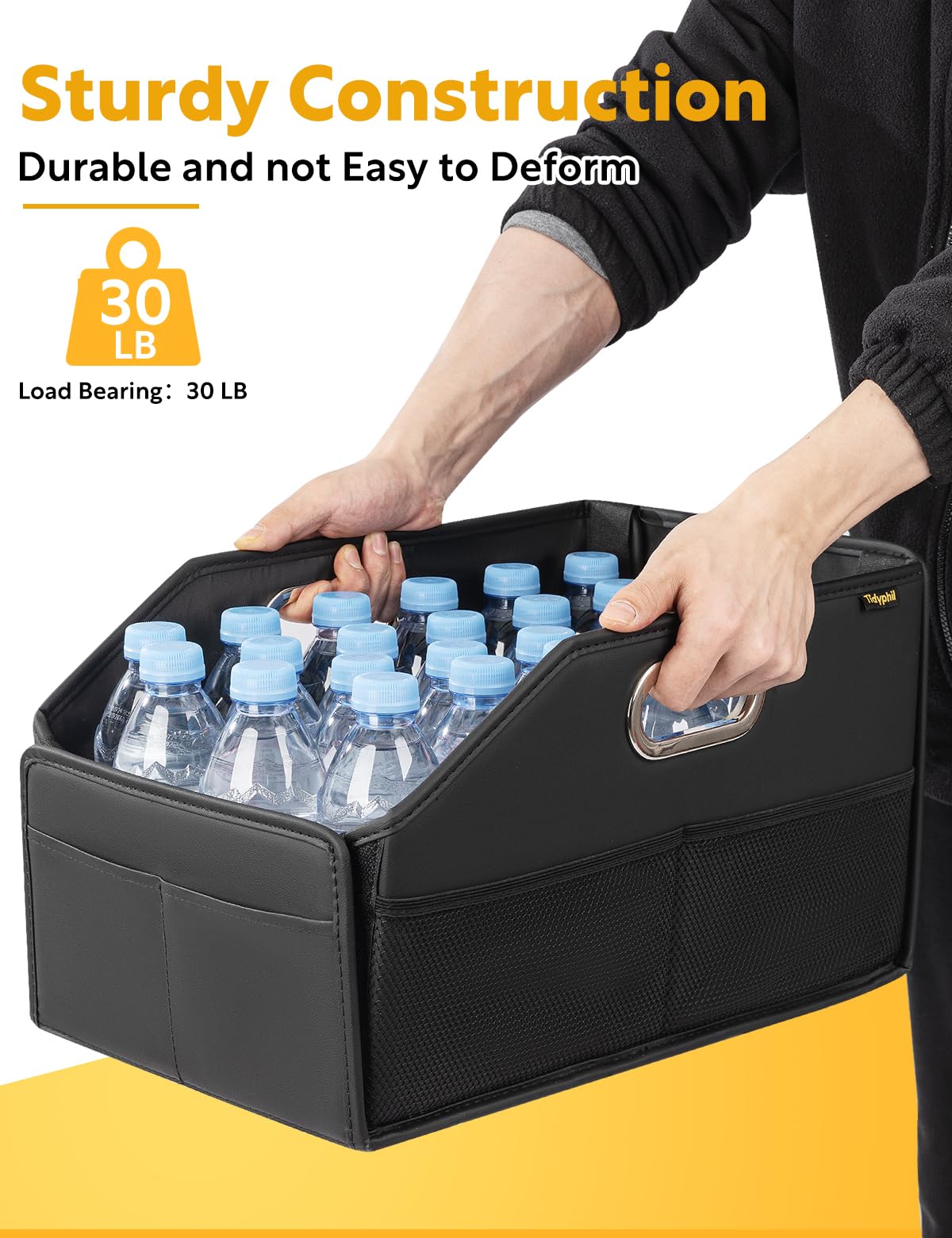 Tidyphil car seat organizer mesh pockets keep small items visible.