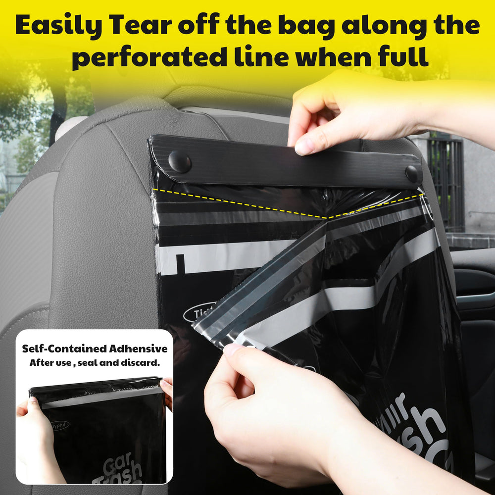 Tidyphil disposable car trash solution enables quick cleanup on the go.