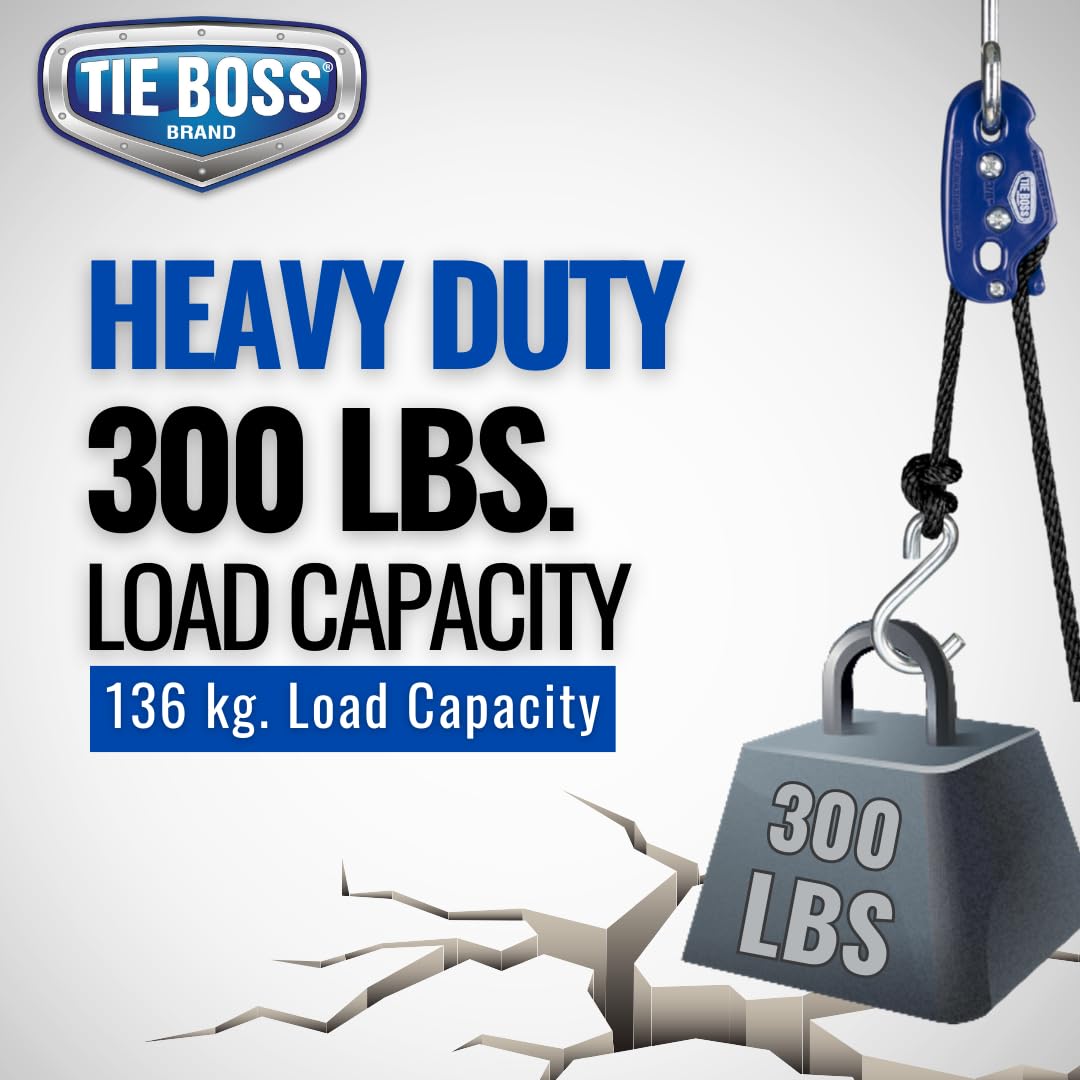 Tie Boss 15ft polypropylene rope ideal for hoisting and securing gear.