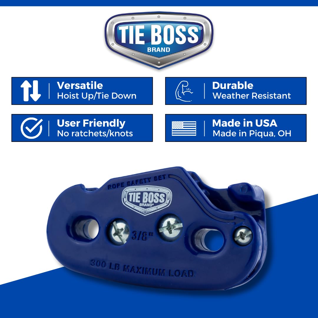 Tie Boss S-hook offers easy attachment and release for tools.