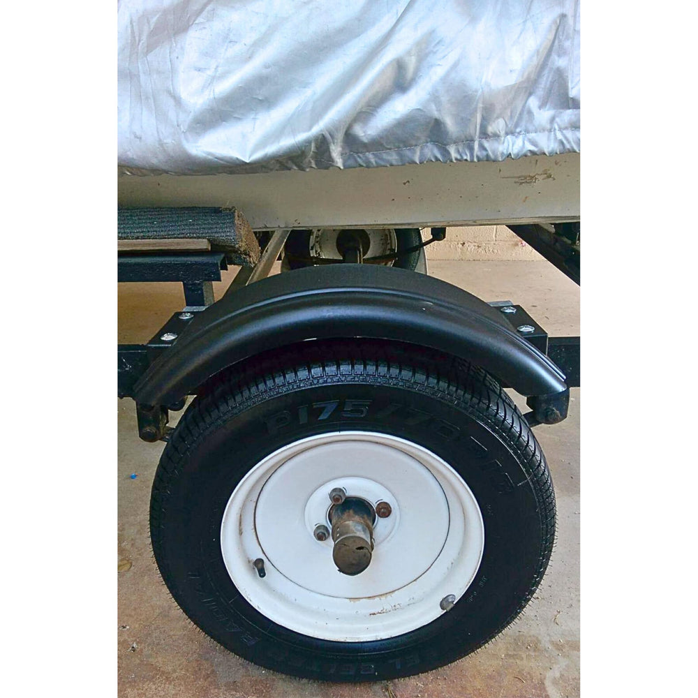 Tie Down packaged fender pair ready for installation on your trailer.