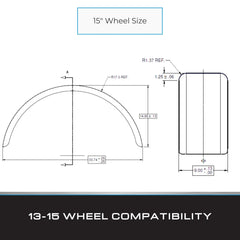 Diamond-plate fender finish for rugged use and long-lasting protection