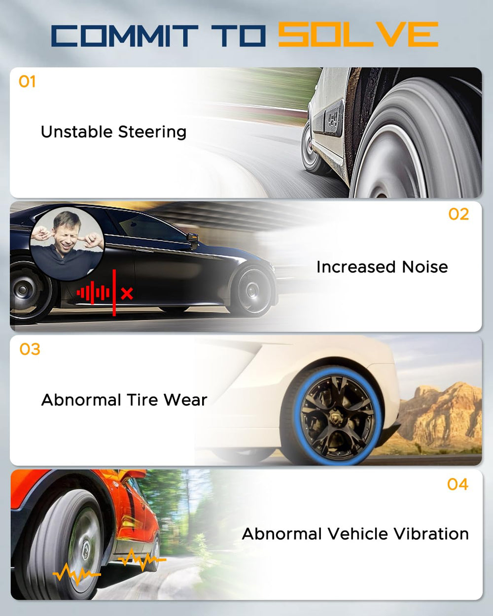 TIEZFUL 8-piece suspension kit overview image shows full upgrade potential.