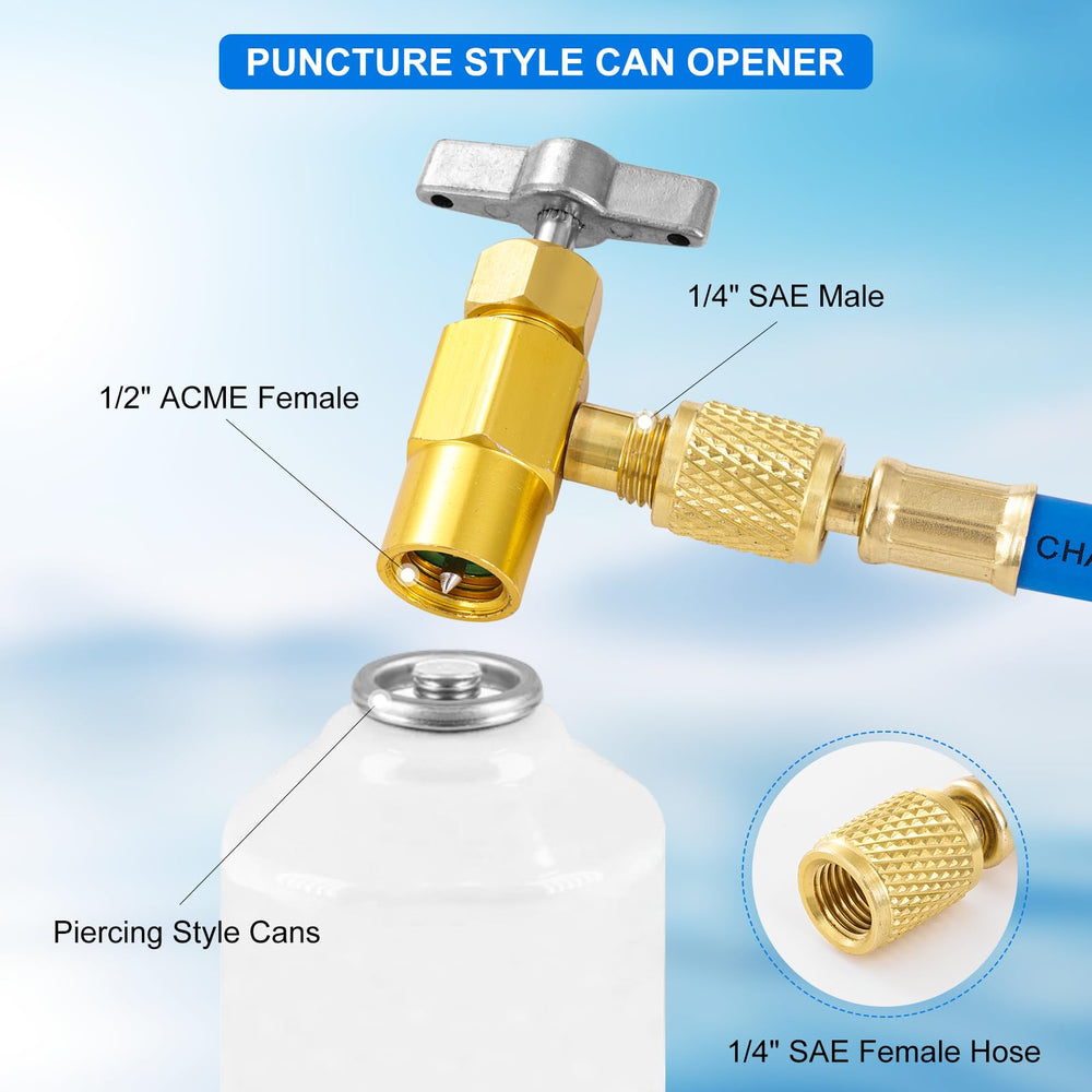 Tigbear piercing can tap opener for 1/2 ACME to 1/4 ports