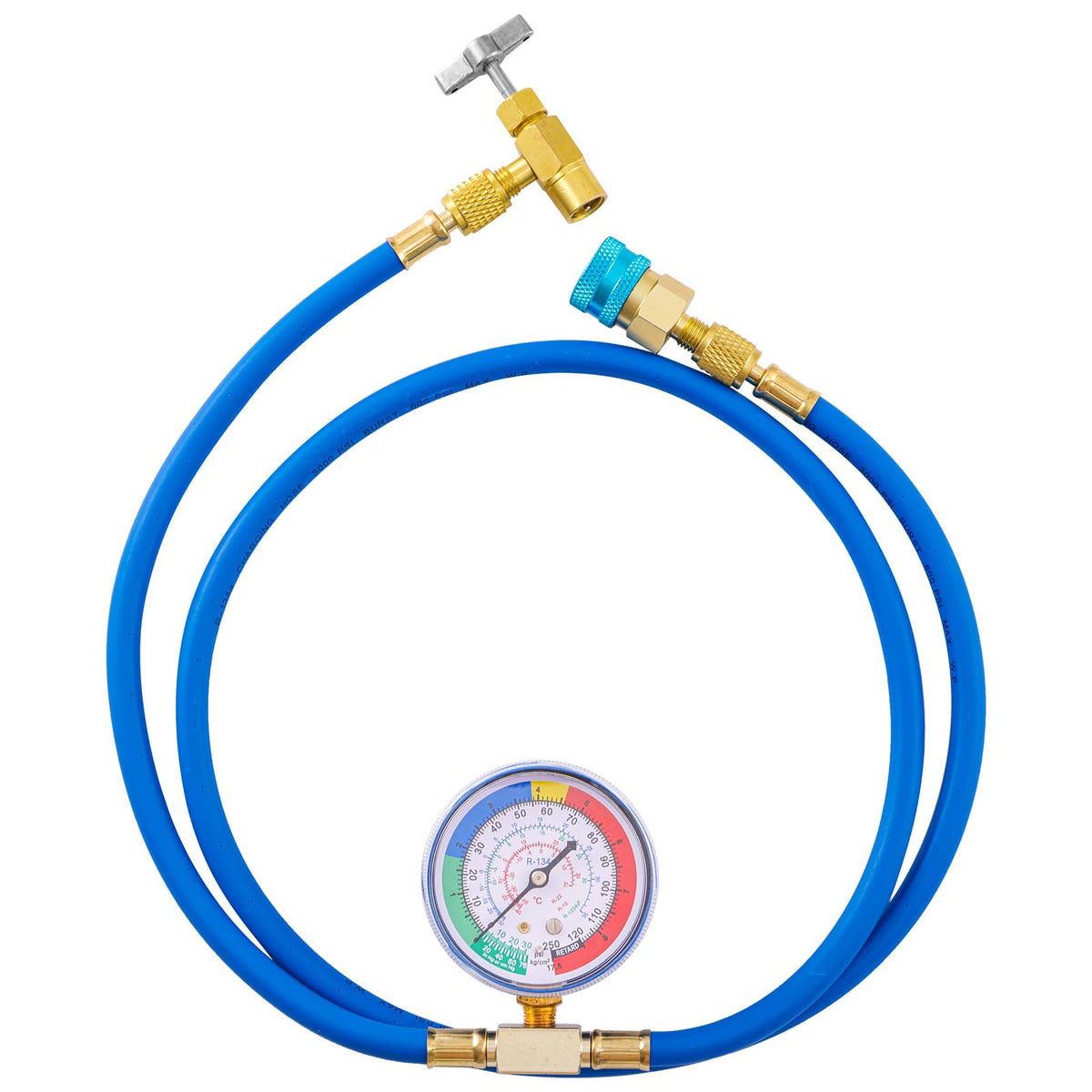 Tigbear recharge hose extends 59 inches for easy engine bay access
