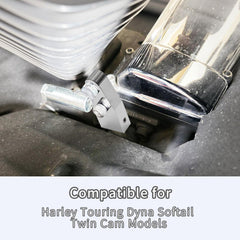 TIKGETUP Ez Shift in use on a Harley, illustrating easier toe lever motion.
