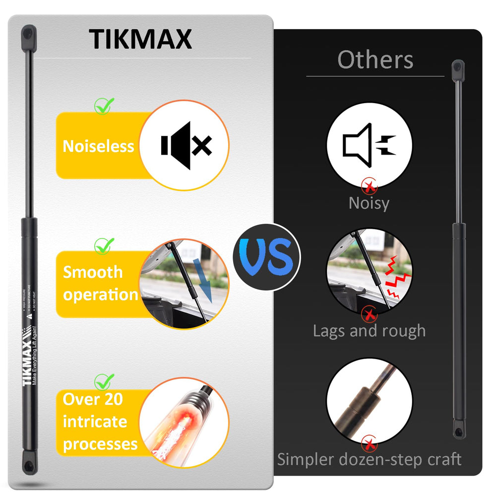 TikMax rear hatch gas strut product detail image showing components
