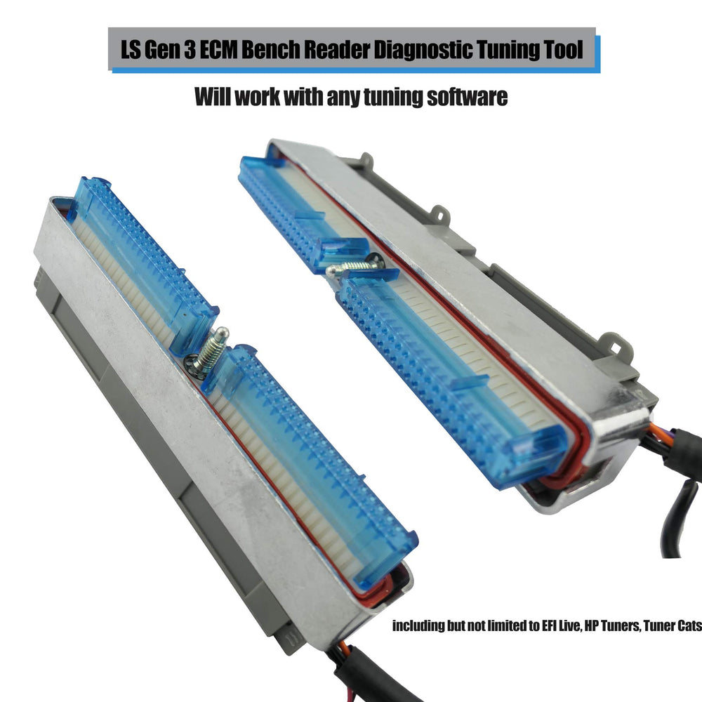 TikScience LS Gen 3 bench harness blue PCM connector simplifies Gen III ECM work.