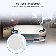 TikScience white front bumper cap for Tesla Model 3 with OEM-like fit.