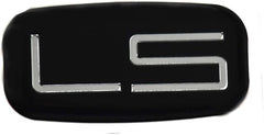 Tilvst LS cab emblem 3D badge close-up, detailed view of the 3D design.