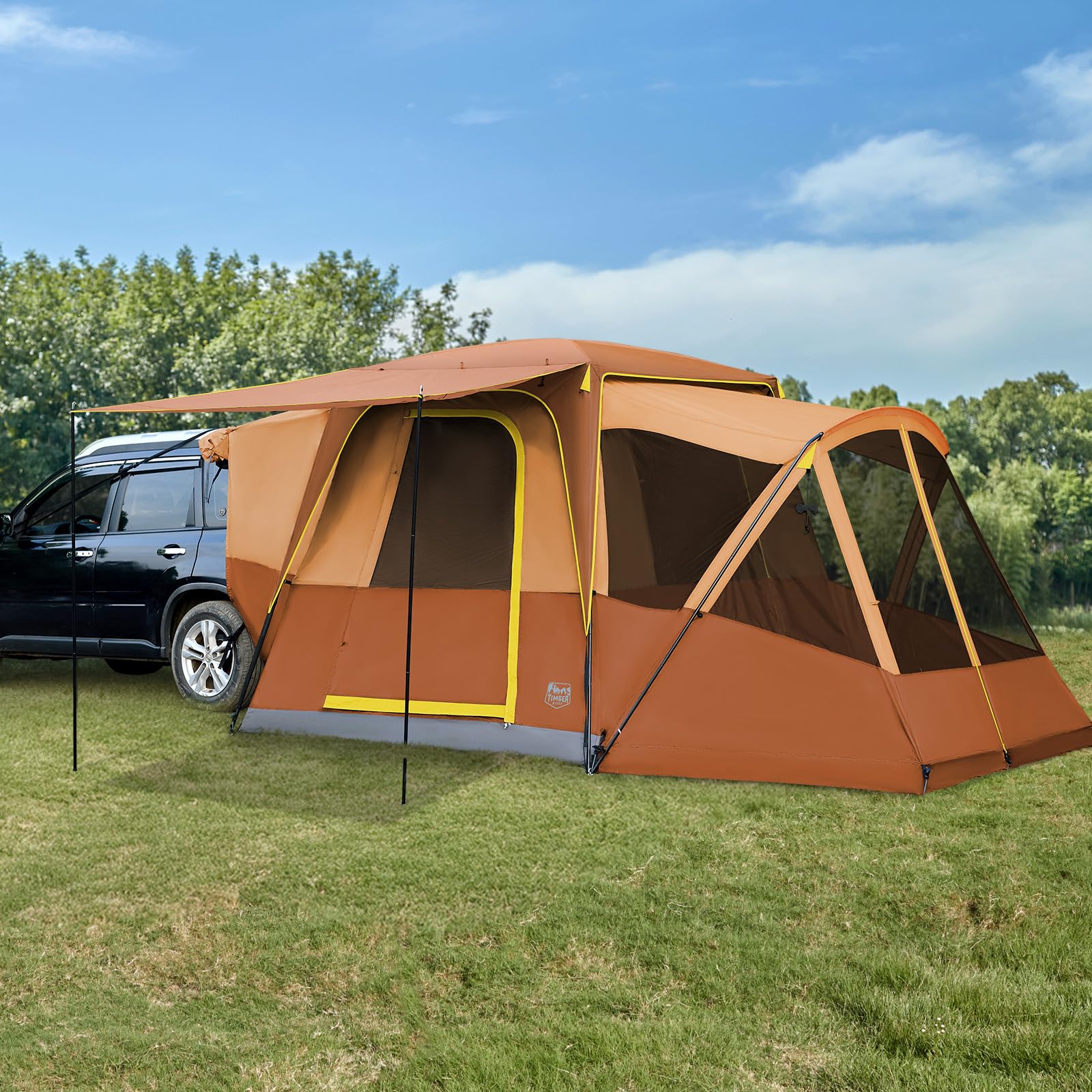 Timber Ridge SUV Tent interior height demonstrates 87-inch center clearance.