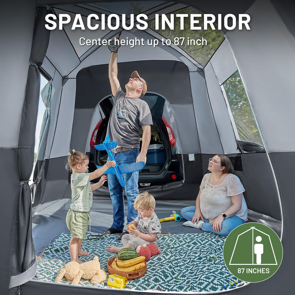 TIMBER RIDGE SUV Tent rainfly included protects from showers.