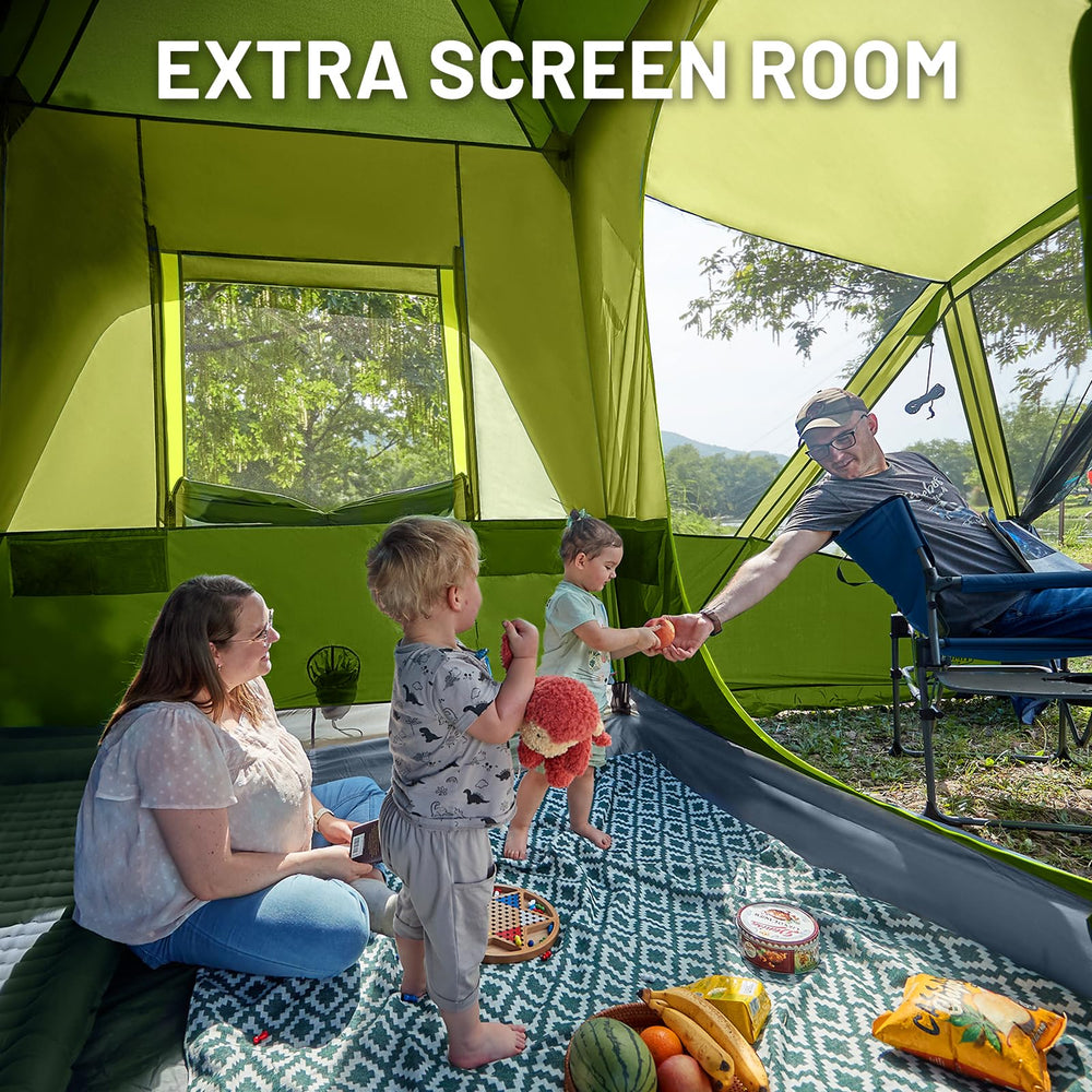 Timber Ridge SUV tent with screen porch adds outdoor shelter and storage space.