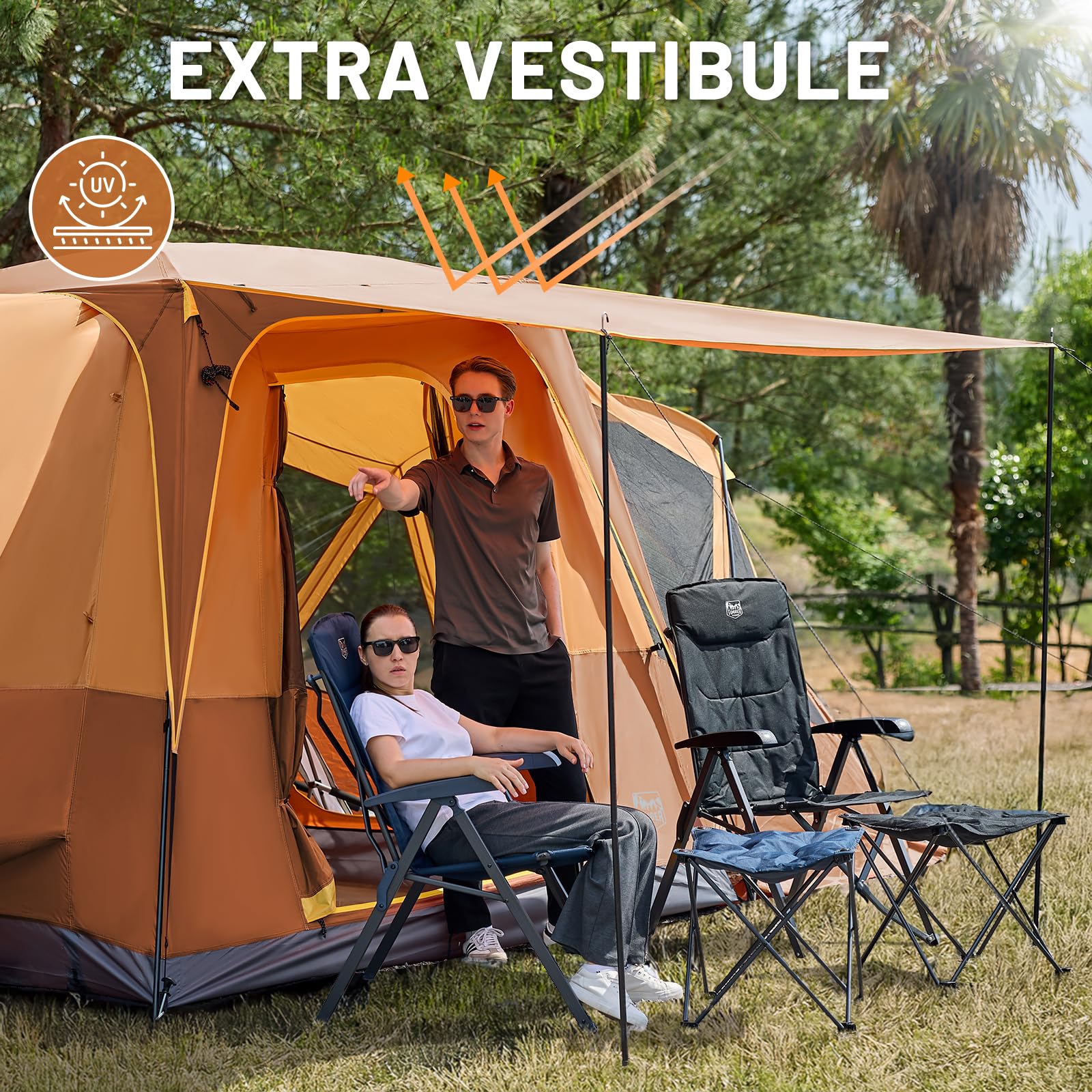Timber Ridge SUV Tent vehicle connection for quick access in rain.
