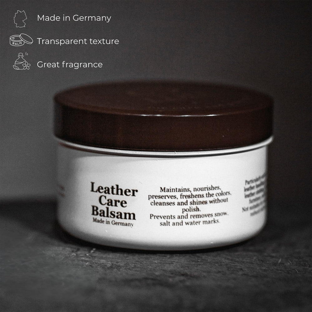 Time Resistance Leather Balsam on car seats protects against wear and watermarks.