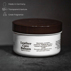 Time Resistance Leather Balsam on car seats protects against wear and watermarks.