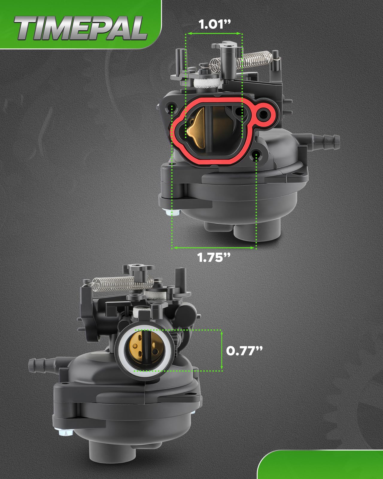 TIMEPAL spark plug included for clean ignition and smoother operation