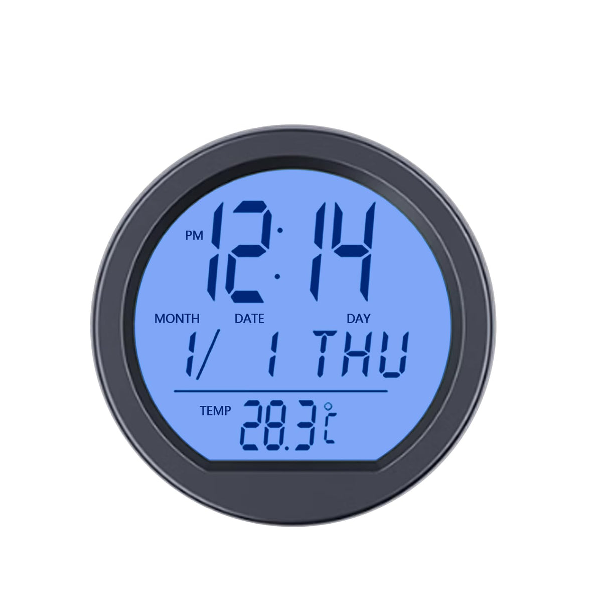 Timloon car dashboard clock backlight illuminating at night for easy reading