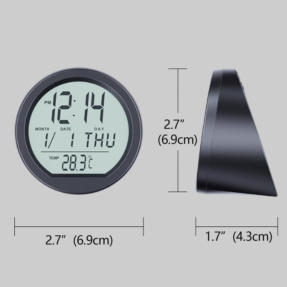 Timloon LCD display shows time, temperature, and date at a glance