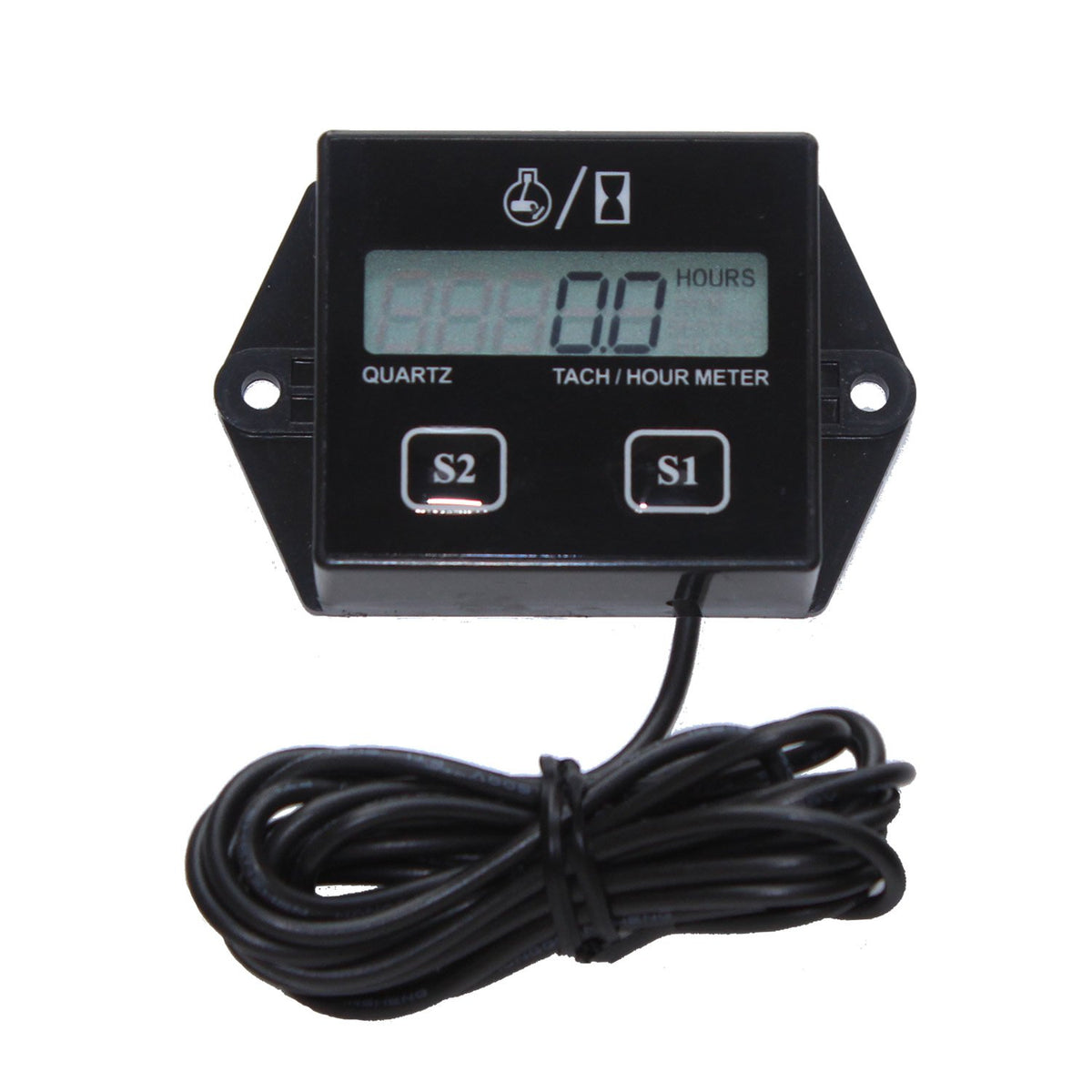 Timorn tachometer display RPM and hours for easy monitoring.