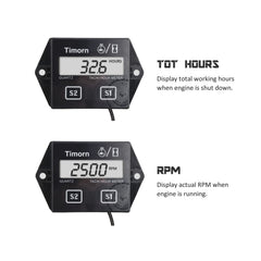 Timorn waterproof hour meter installation view for durable marine use.
