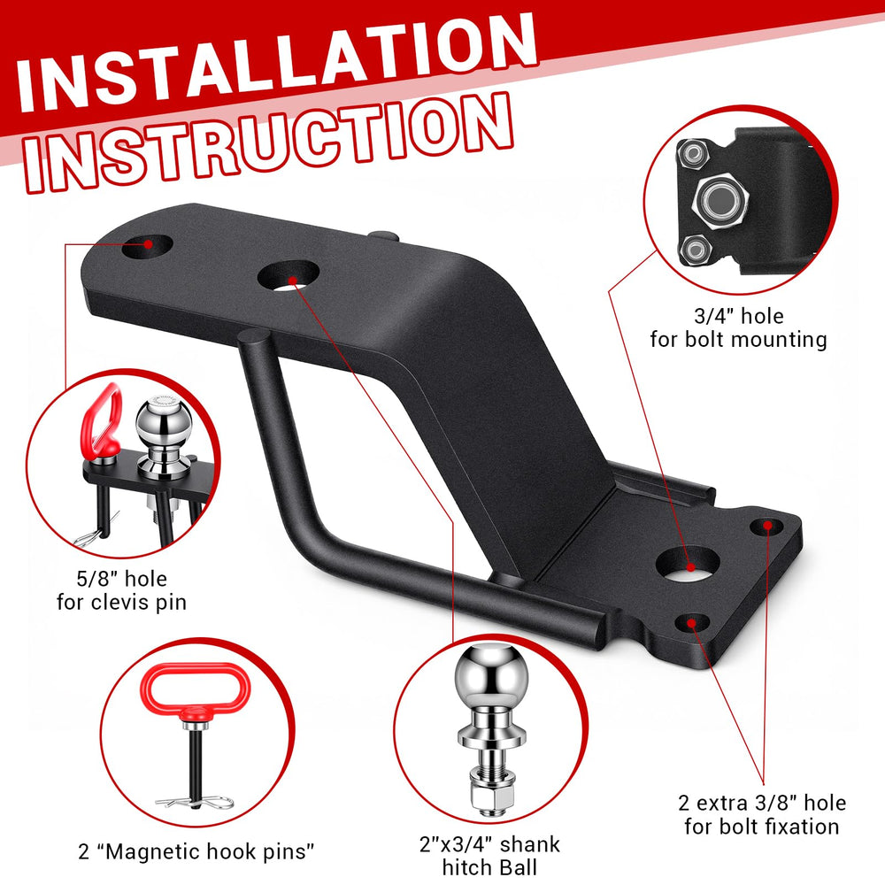 Timtin extended length improves clearance and towing angles.