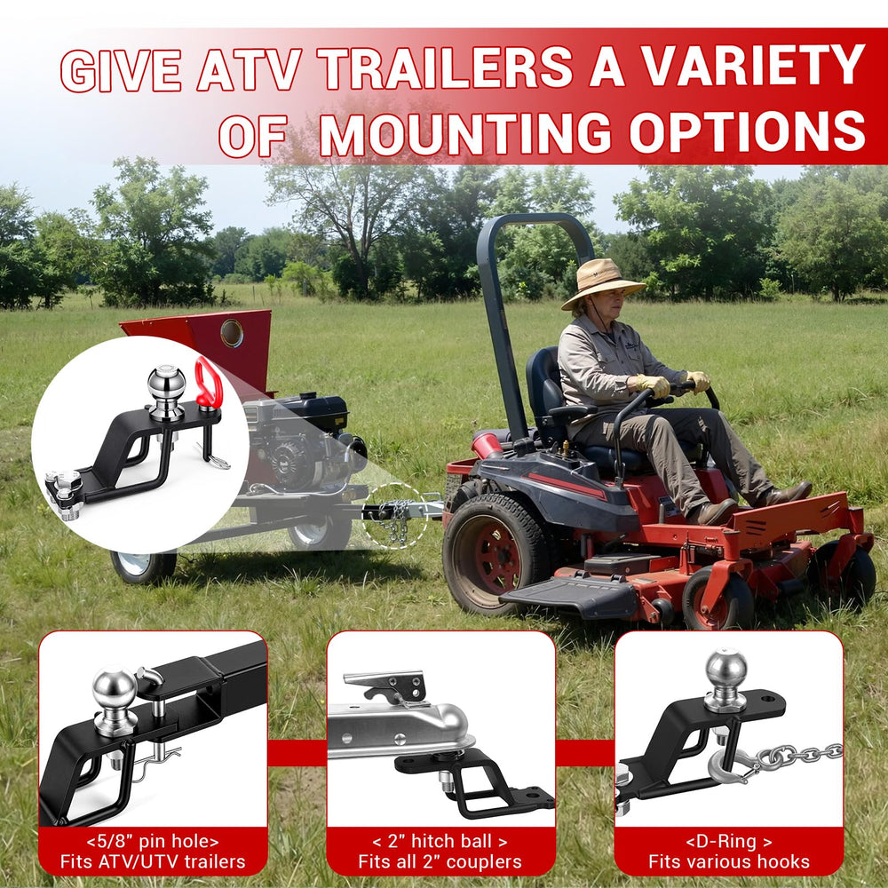 Timtin magnetic hitch pin provides secure attachment for rugged terrain.