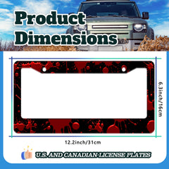 TINALUIN 63x122-inch license plate frame fits most U.S. and Canadian plates.