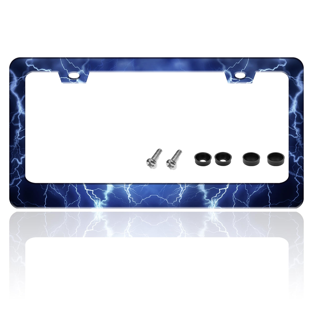 TINALUIN Blue Lightning frame front view boosts vehicle recognition and style