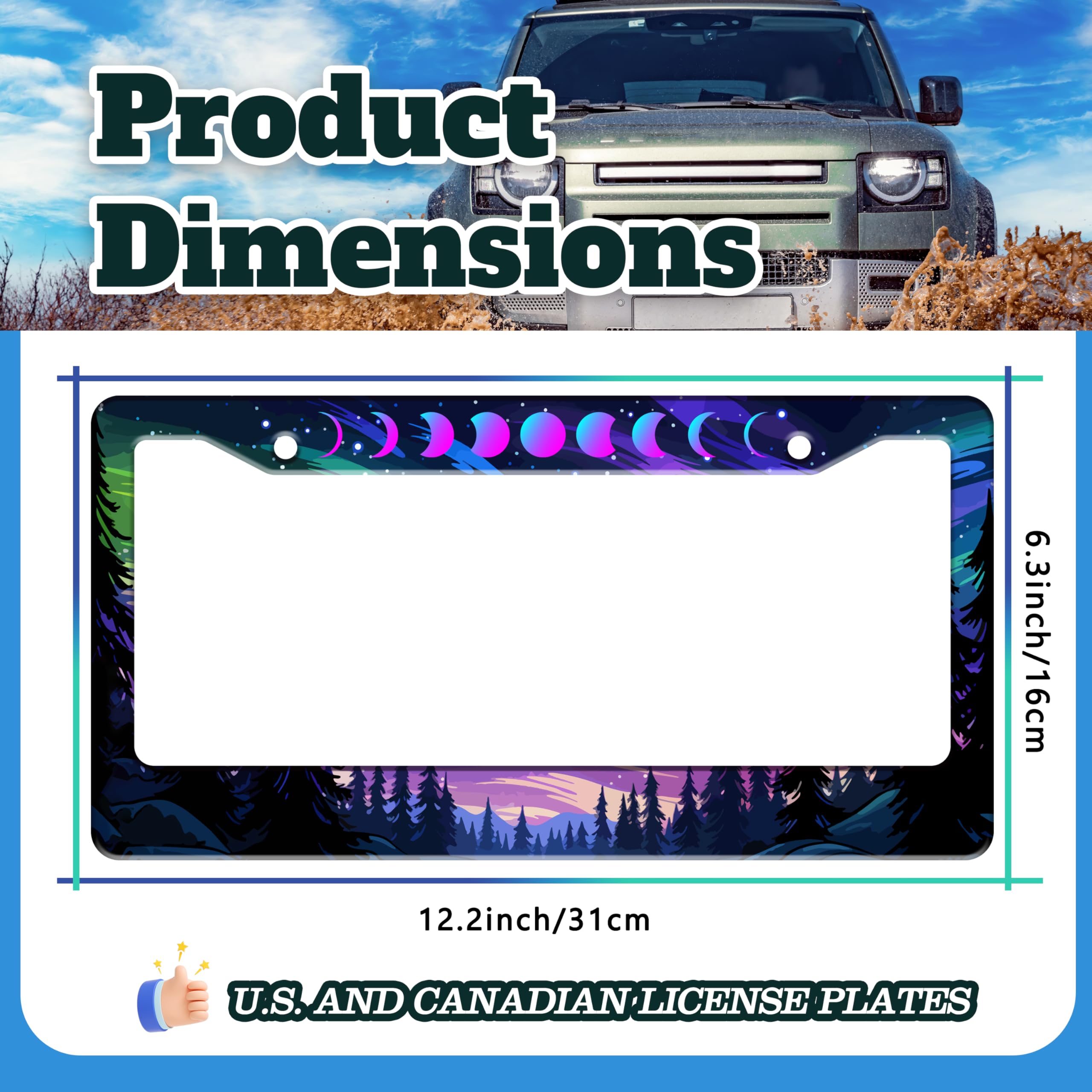 TINALUIN Screw accessories for license plate provide easy, tool-free mounting.