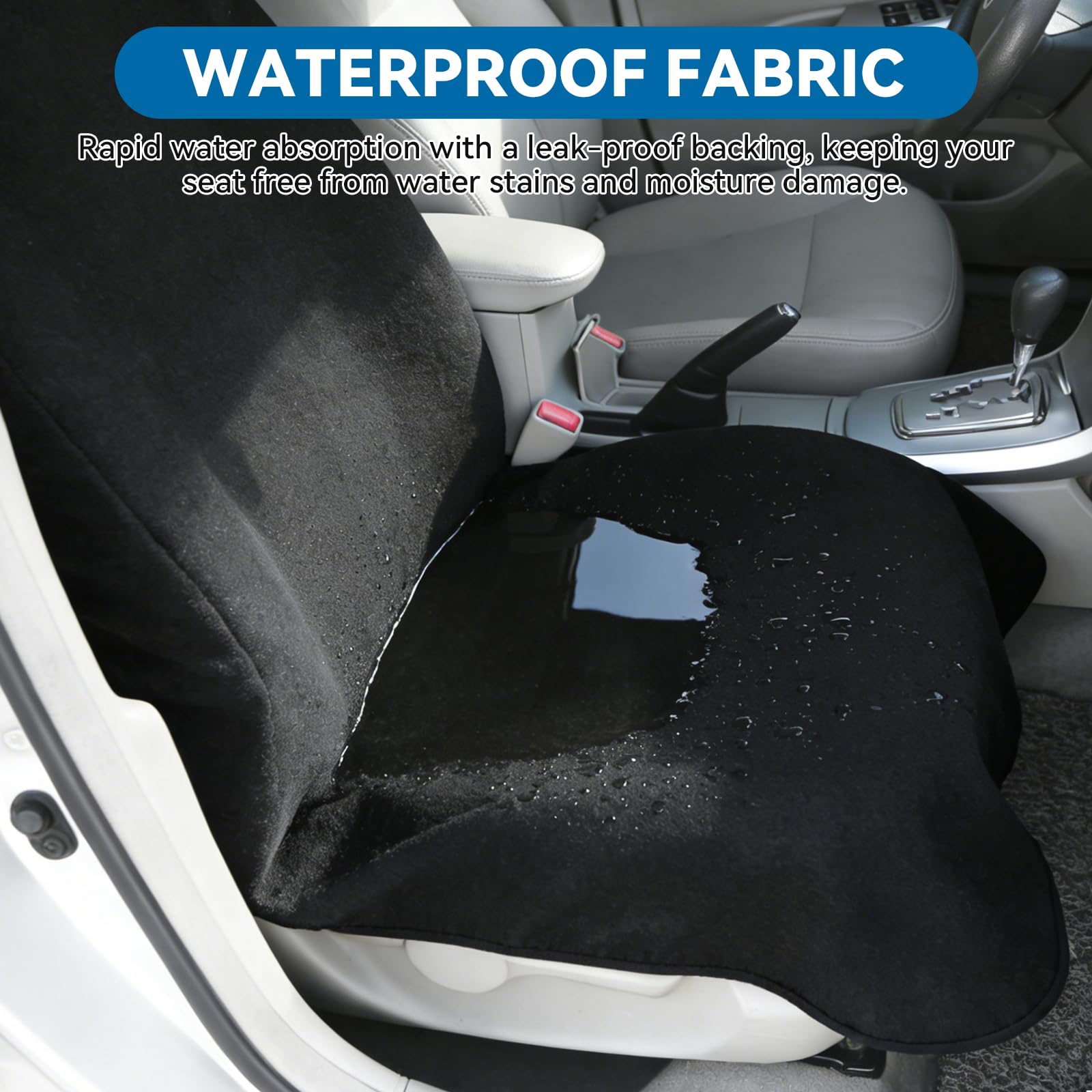 Tinecio universal fit front seat mat installed in seconds.