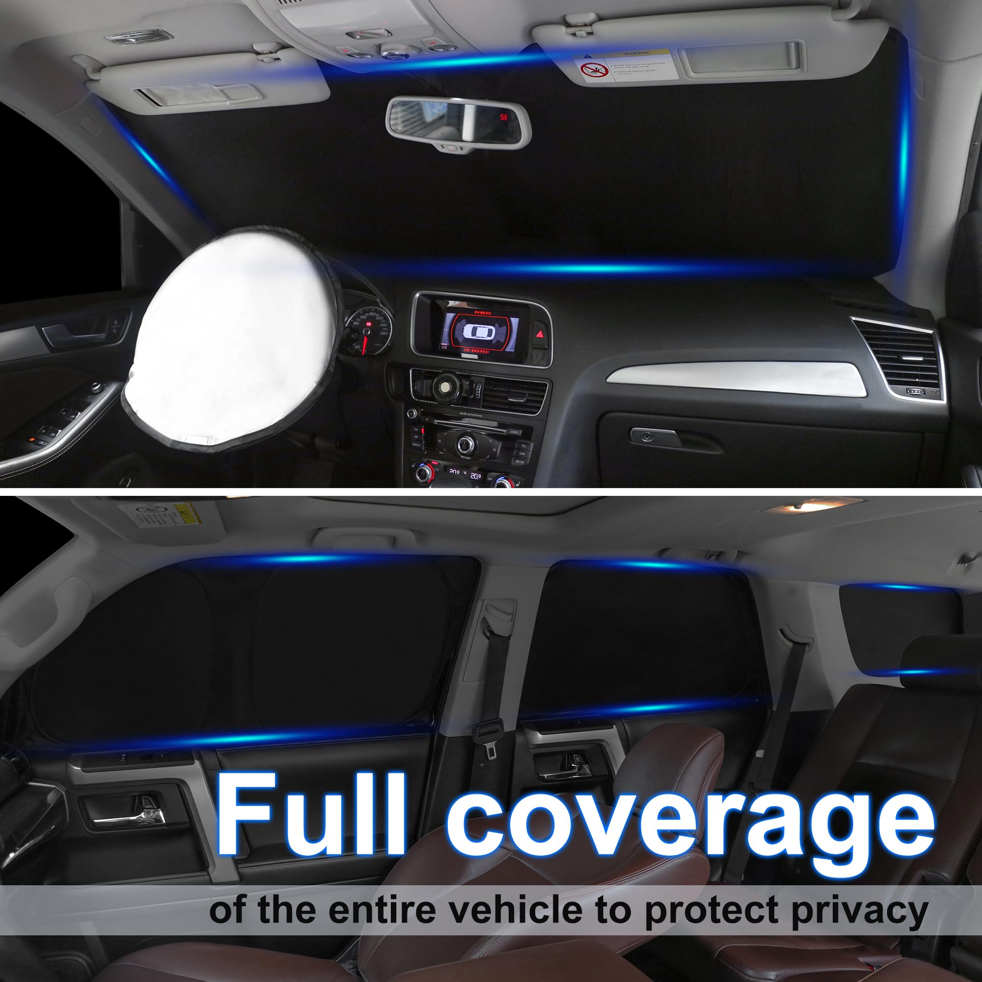TINGLU 4Runner rear side shade coverage enhances privacy for passengers