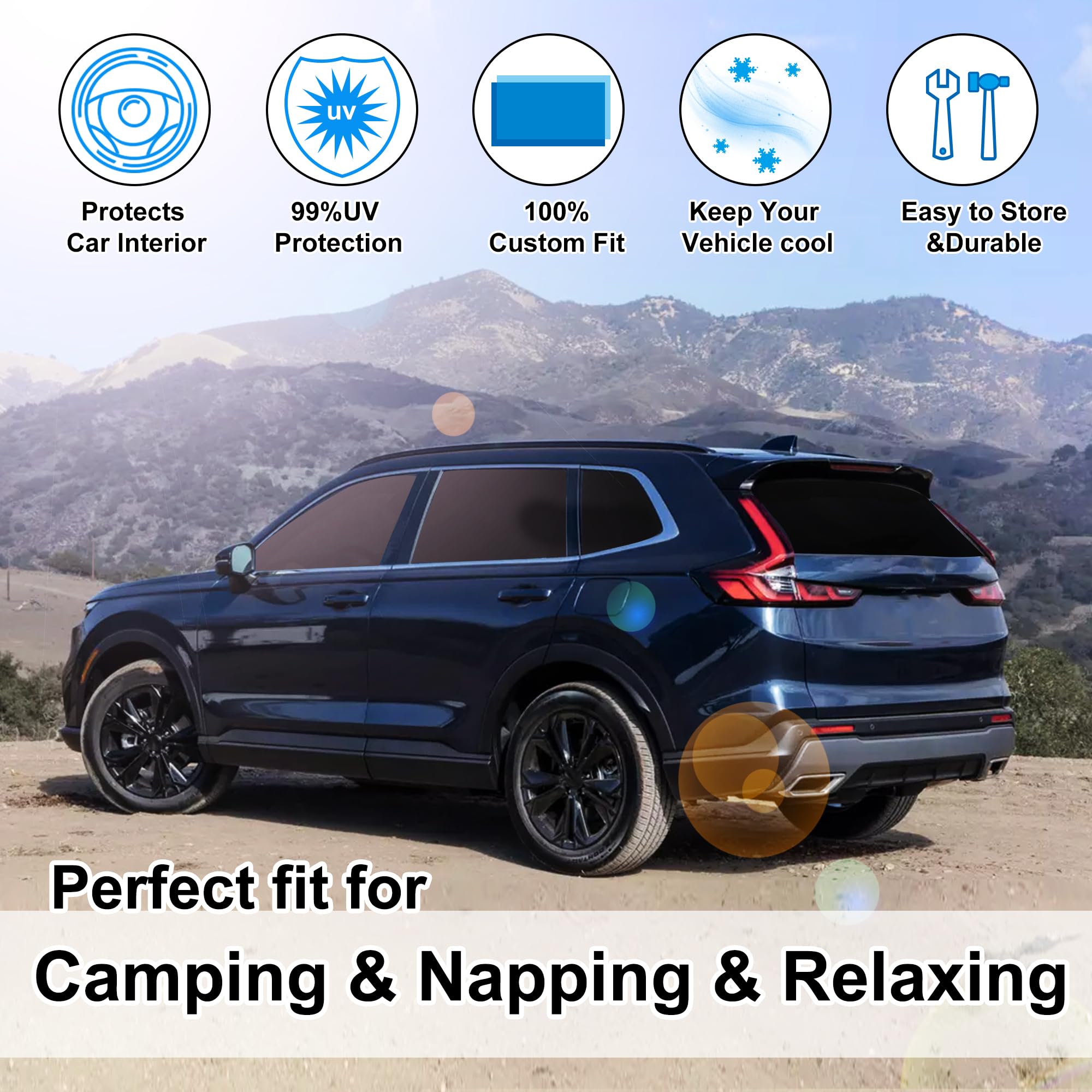 TINGLU shade set folds compactly for easy storage in your car