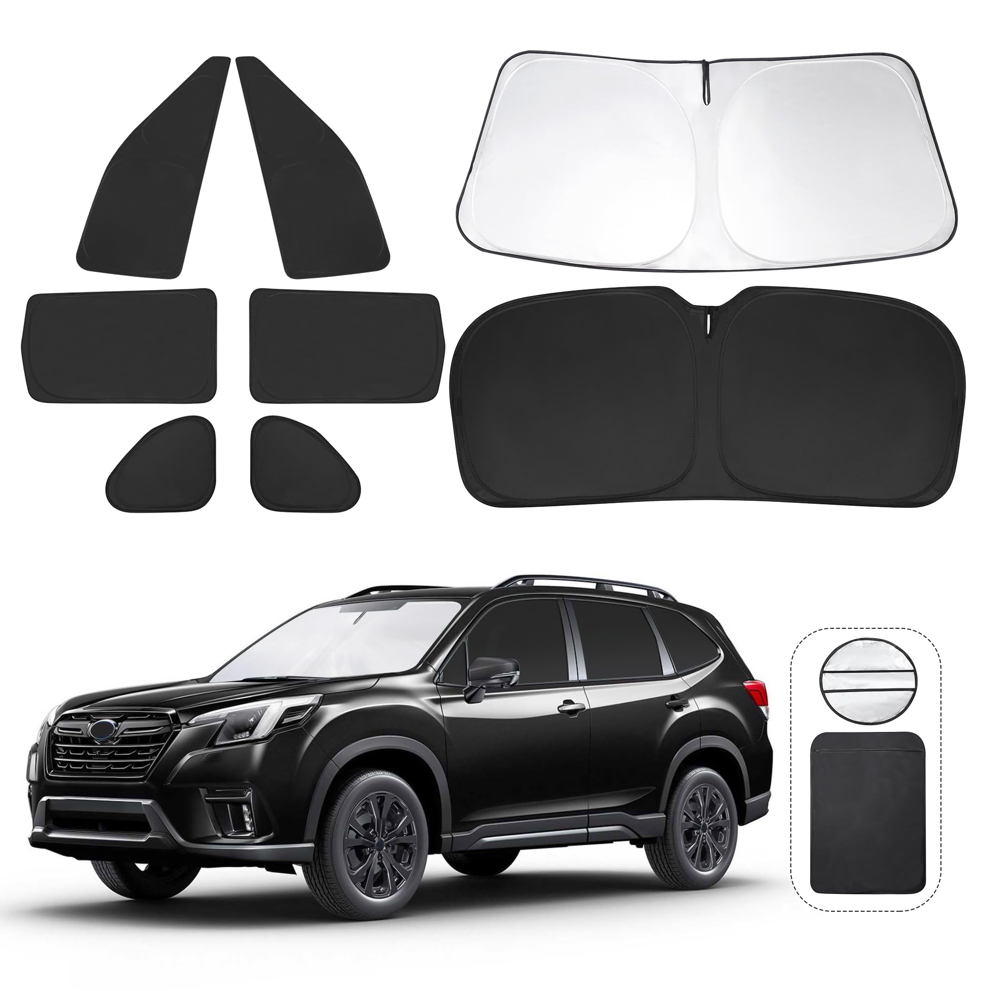 TINGLU Forester front windshield shade provides UV protection and cooling