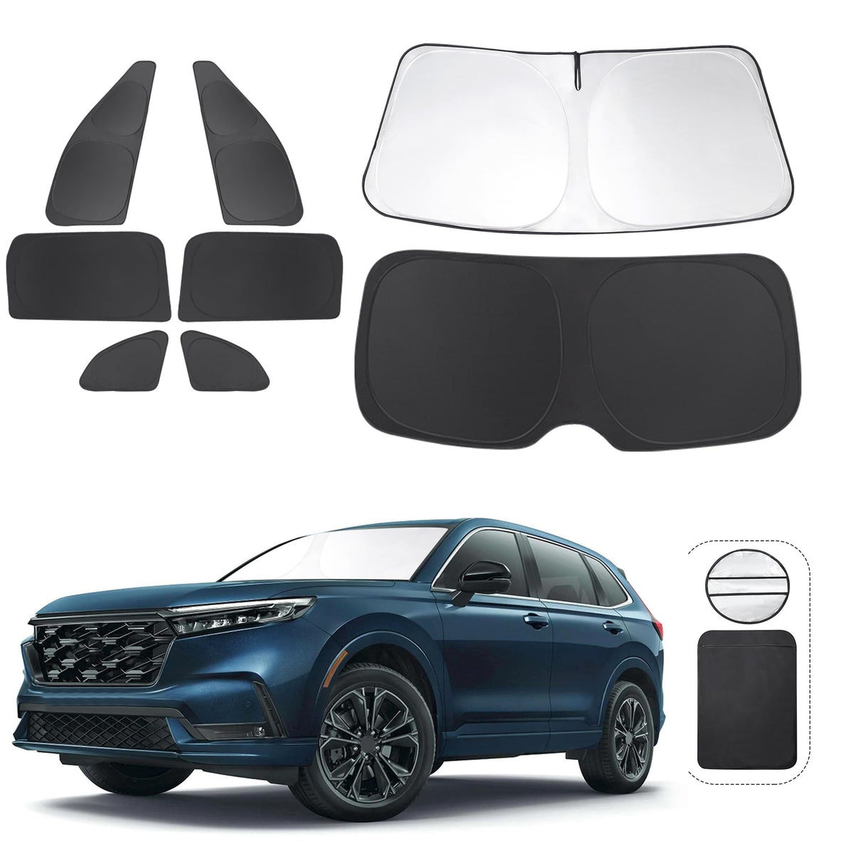 TINGLU Honda CR-V front side window shade reduces glare and blocks UV rays