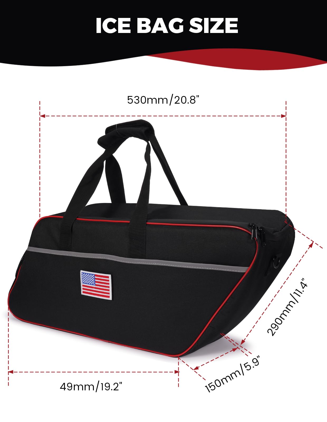 TINGPAI padded handles and removable strap enable versatile carrying options