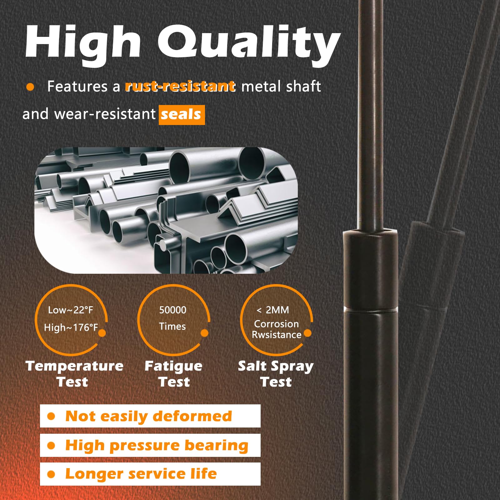 TINGYINGDA front hood lift support for Escalade EXT – reliable lift and hold.