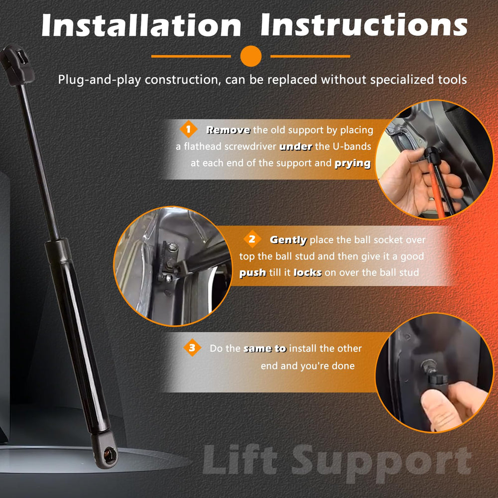 TINGYINGDA front hood lift support for Yukon XL – durable, consistent hood action.