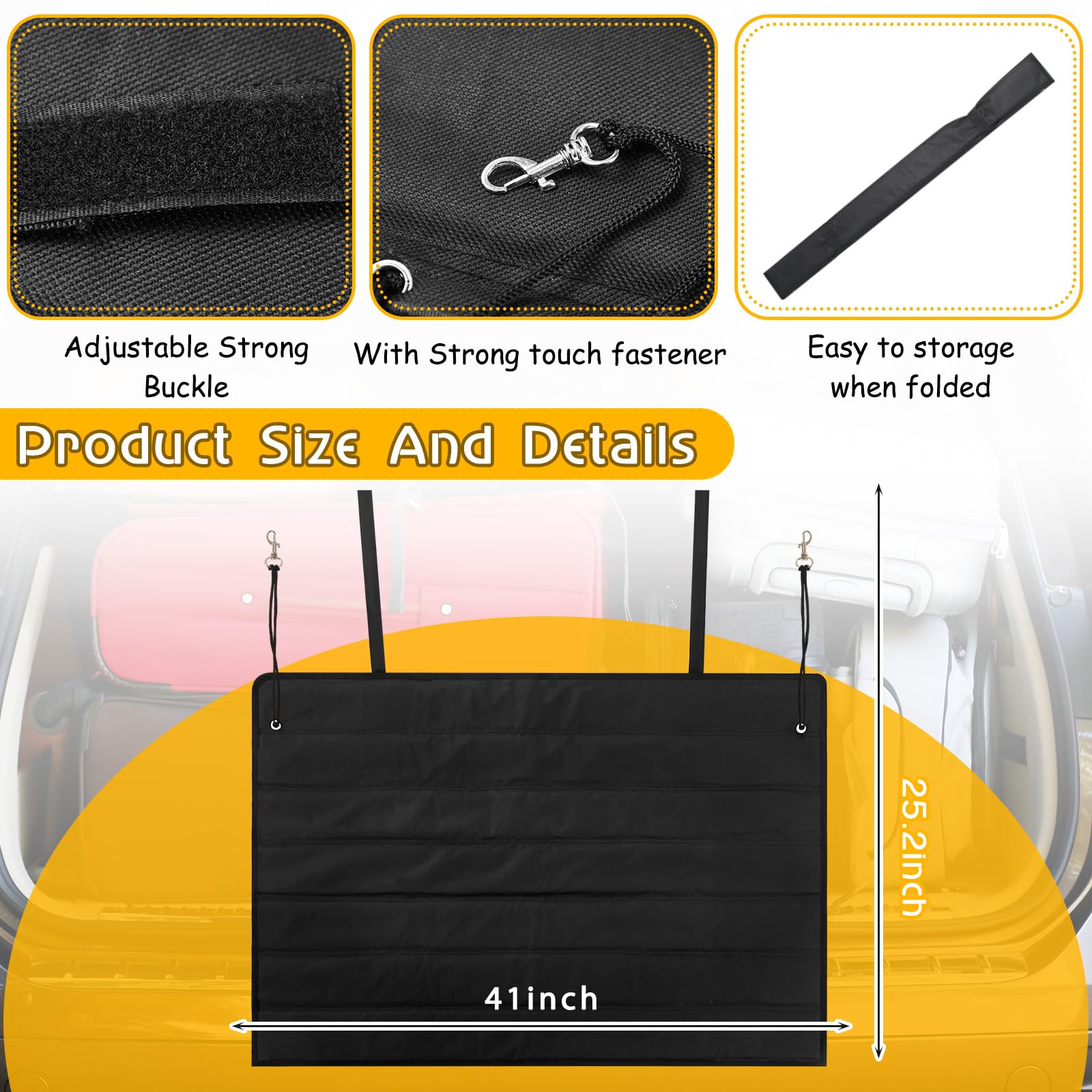 Tinideya foldable bumper mat for versatile trunk protection and compact storage
