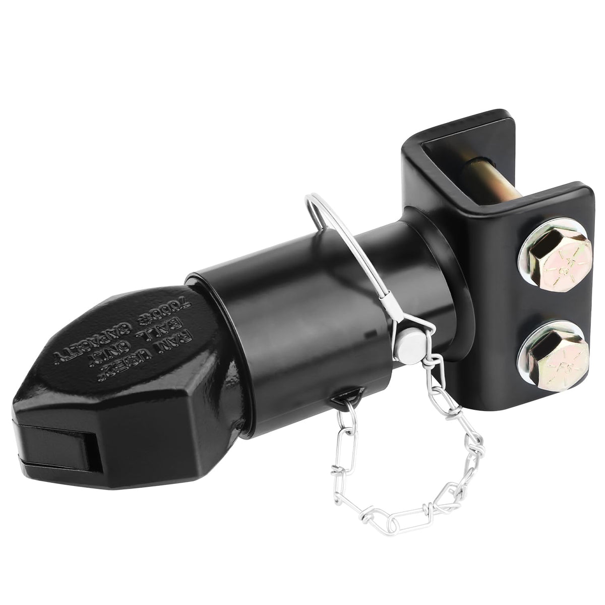 Tinivalee 2-inch channel-mount adjustable coupler shown in height-adjusted position for level towing.