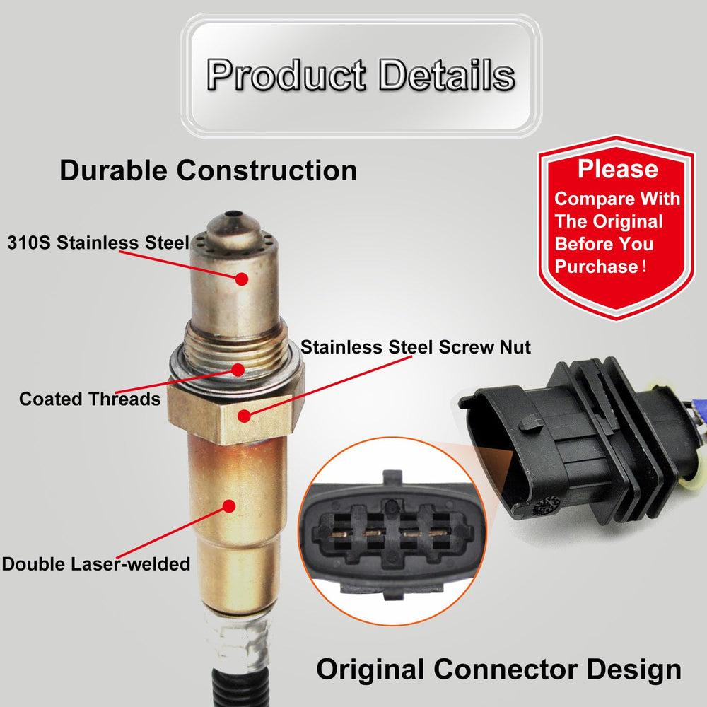 TINJO stainless steel housing oxygen sensor for durable performance.