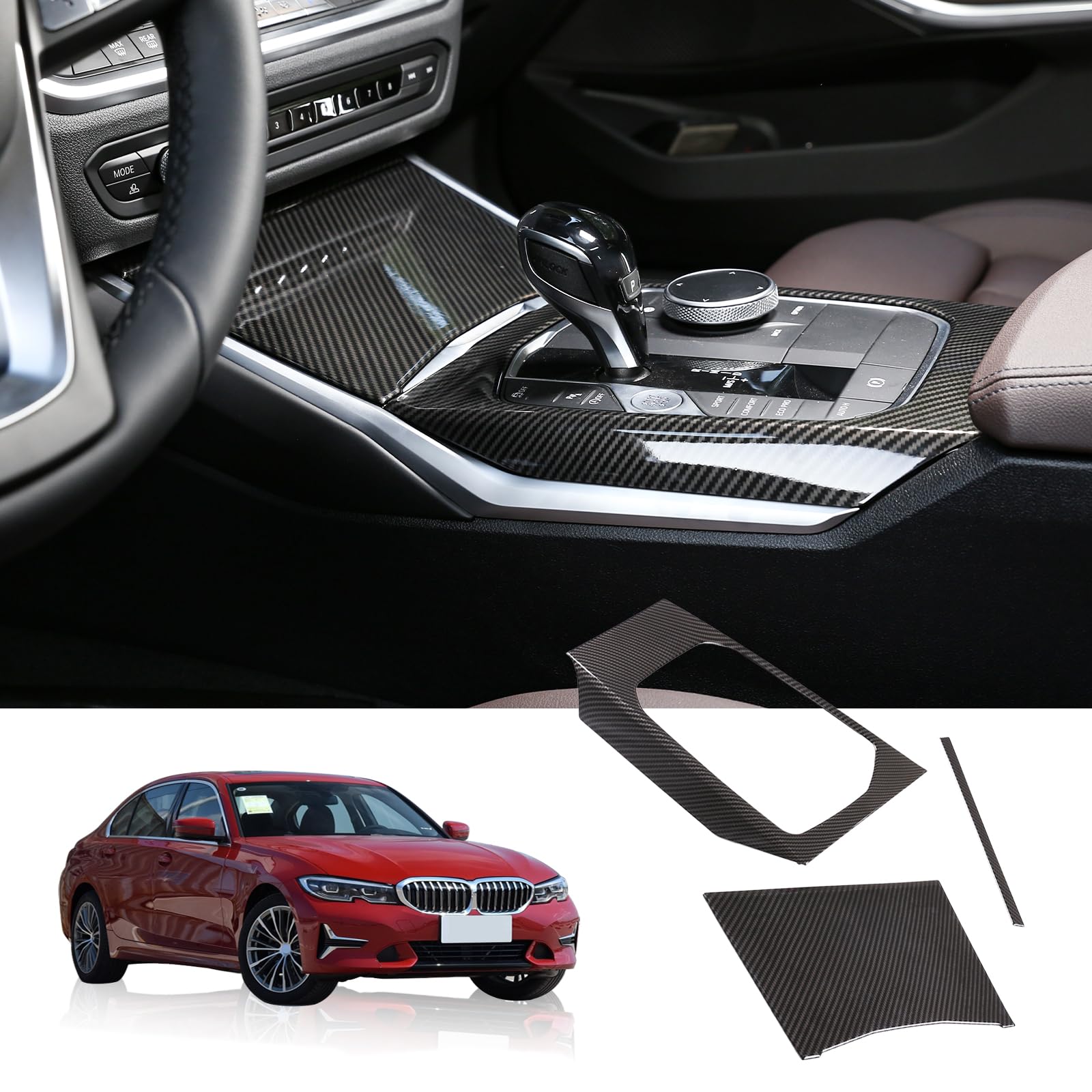 TINKI carbon texture finish for BMW 3 Series cockpit.